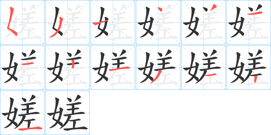 嫅的筆順筆畫