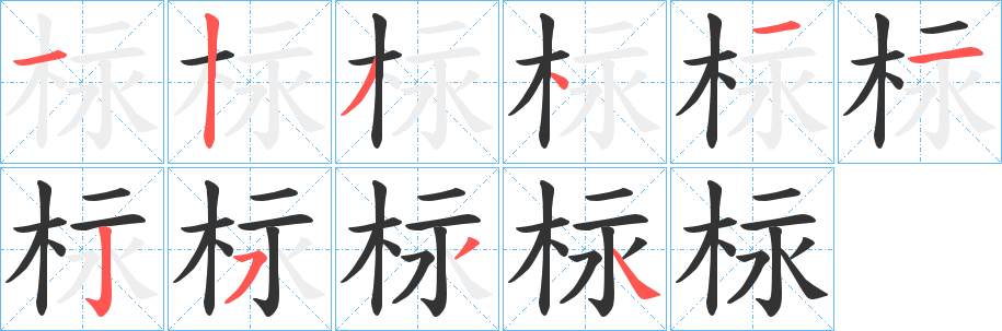 柡的筆順筆畫(huà)