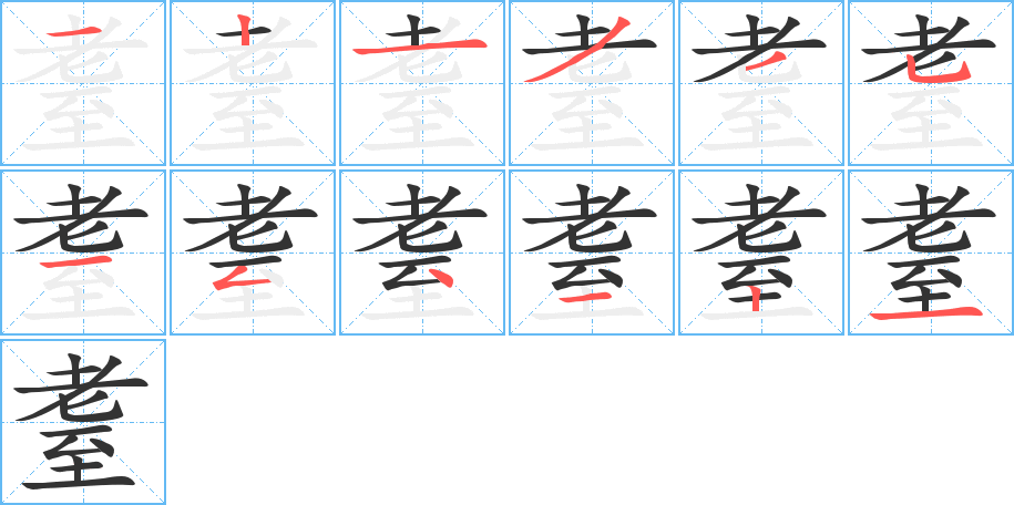 耋的筆順筆畫