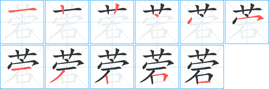 菪的筆順筆畫