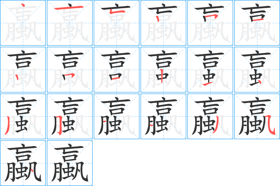 蠃的筆順筆畫