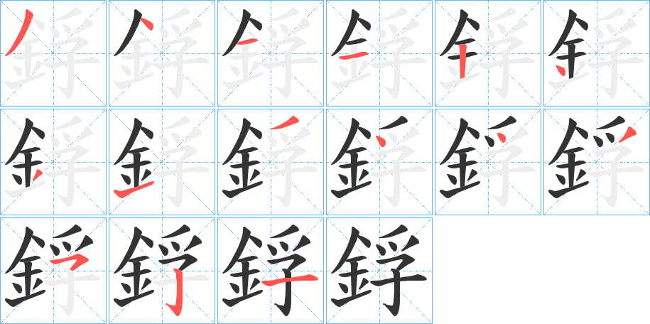 鋢的筆順筆畫