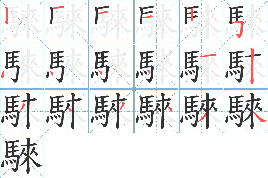 騋的筆順筆畫