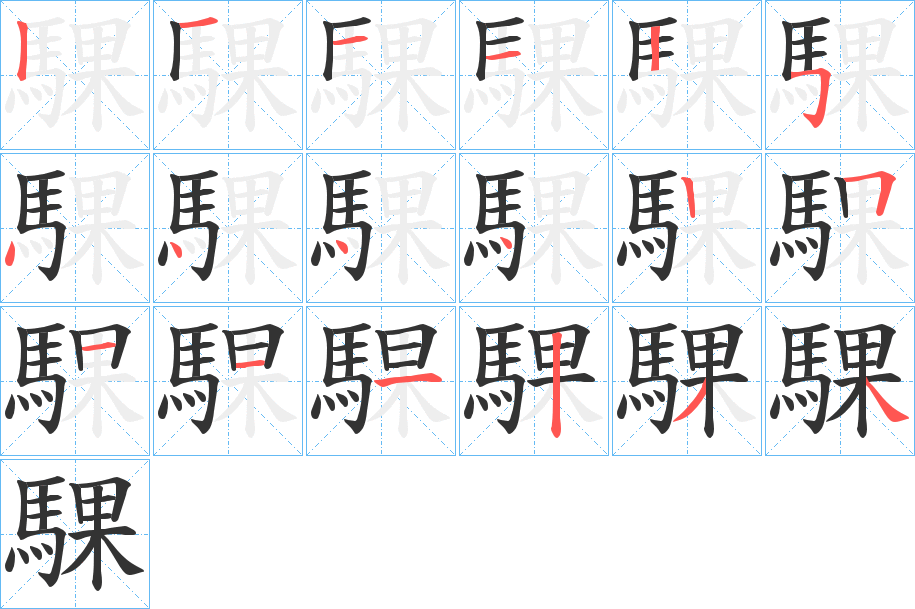 騍的筆順筆畫