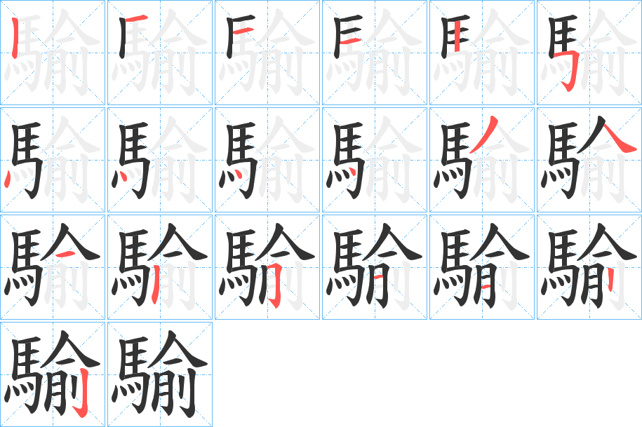 騟的筆順筆畫