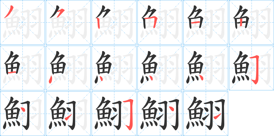 鮙的筆順筆畫